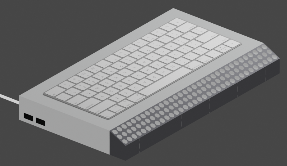 Braille Keyboard Blender Prototype